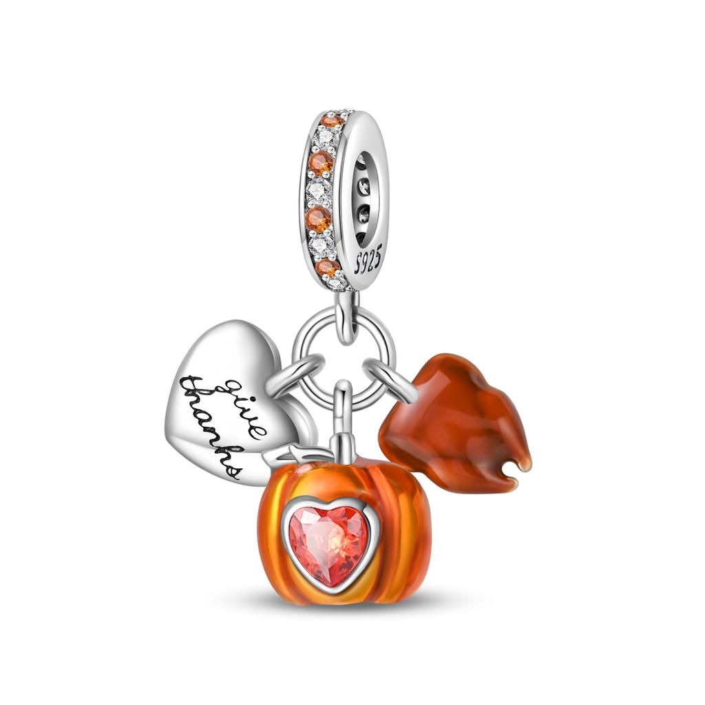 Delicate Cute Copper Metal Squirrel Pumpkin Easter Series Dangle Charm Bead Component Compatible With Authentic Original Bracelet High Quality Fine