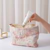 New Embossed Flower Cosmetic Bag Women's Portable Clutch Bag Travel Sorting Storage Bag Liner Bag Change Bag