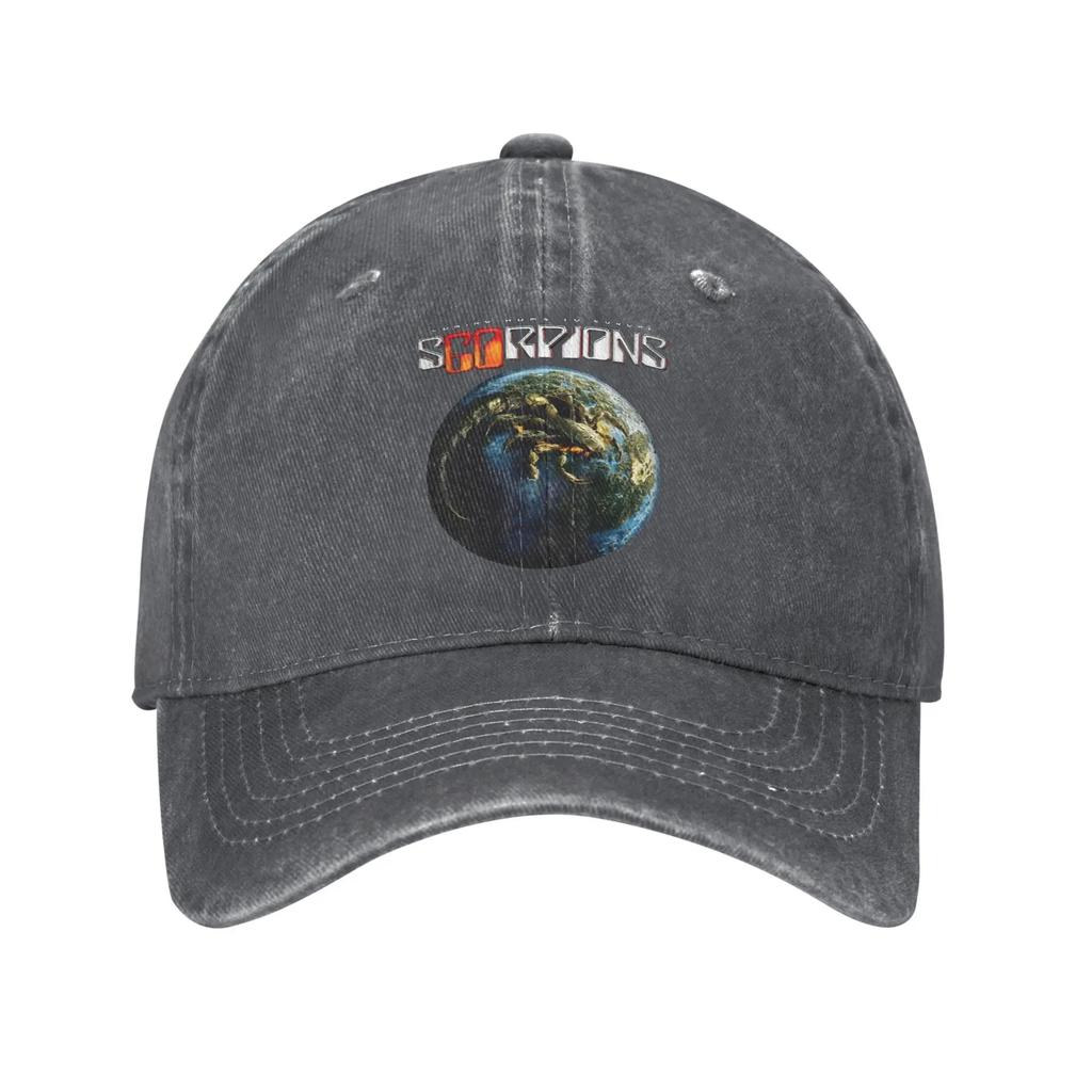 Scorpions European Tour  Sun Baseball Cap  Fashion Unisex Adult Washed Trucker Hat Custom DIY Running Hippie Baseball Caps