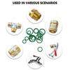 495Pcs 36 Sizes Nitrile Rubber Sealing Washer Green Rubber O Rings Gasket for Professional Plumbing Automotive