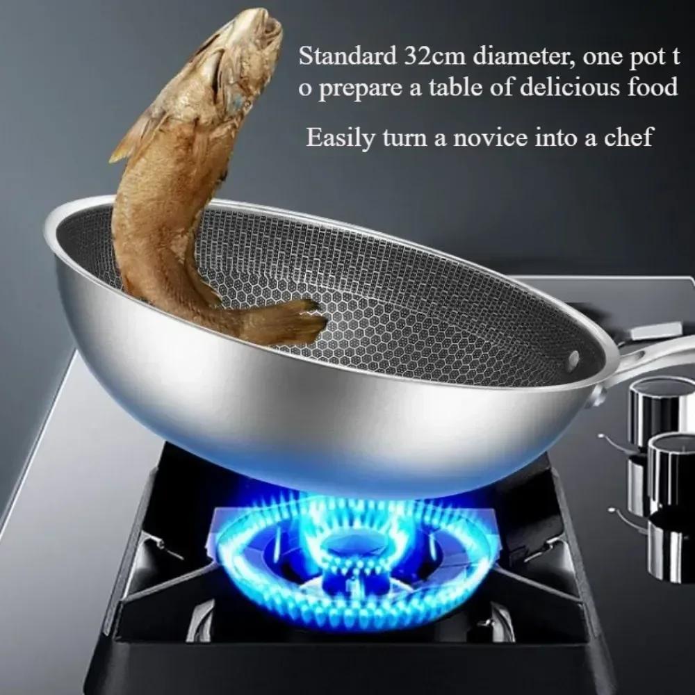 Nonstick Wok Saute Pan Induction Frying Pan Stay-Cool Handle Dishwasher-Friendly Compatible with All Cooktops PFOA FREE PFAS