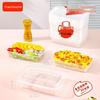 JIN WUYUAN Disposable Transparent Plastic Food Containers with Lids (20 Sets)
