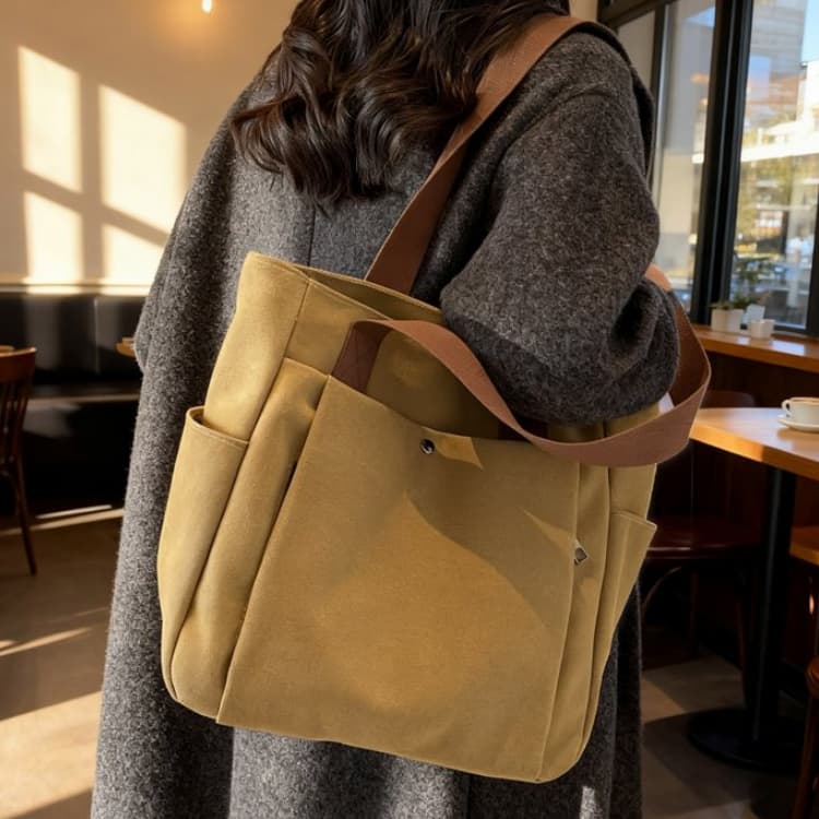 Large capacity canvas tote bag women's shoulder bag