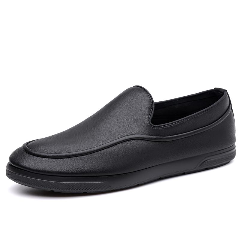 Fashion 2025 New Casual Business Dress Shoes Men Breathable Soft Sole Flats Men's Leather Loafers Slip-On Comfortable Walking Shoes