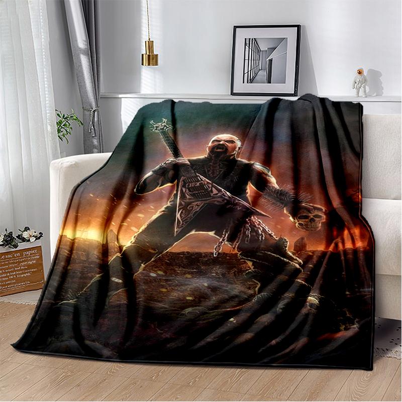 2025 New Style Slayer Heavy Metal Band Sign Blanket,Soft Throw Blanket for Home Bedroom Bed Sofa Travel Cover Kid Gift