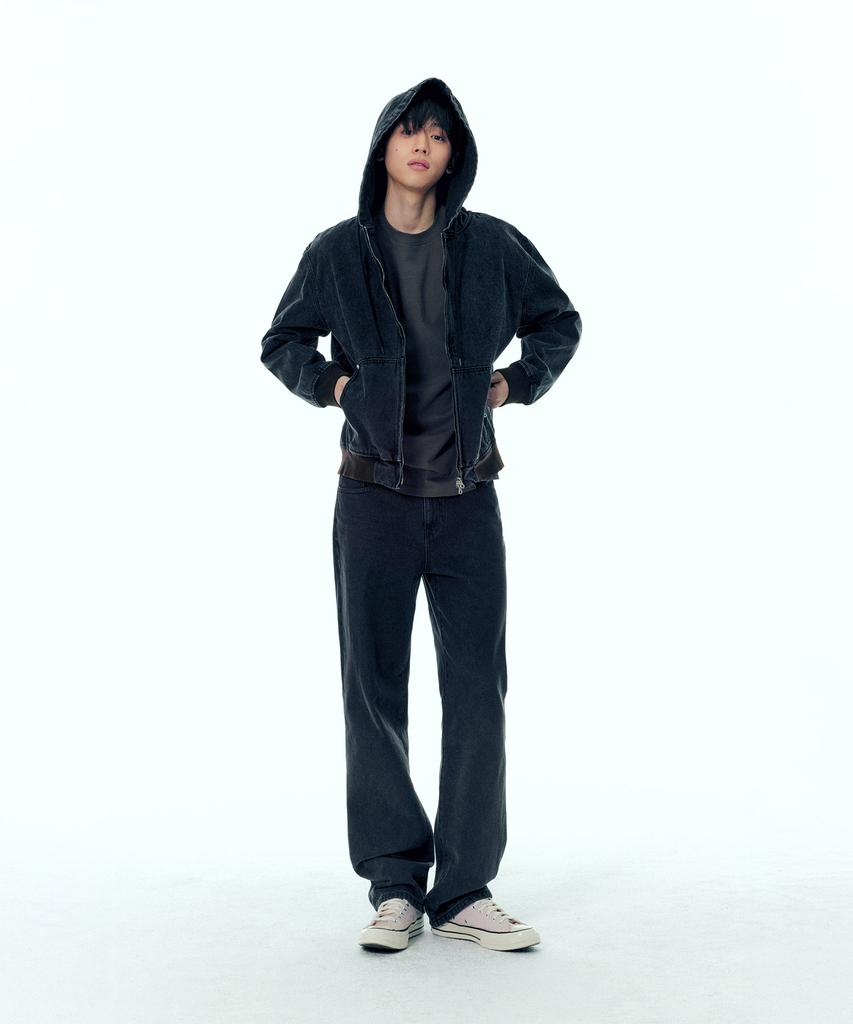 Plac Denim Zip-Up Hoodie Vintage Black