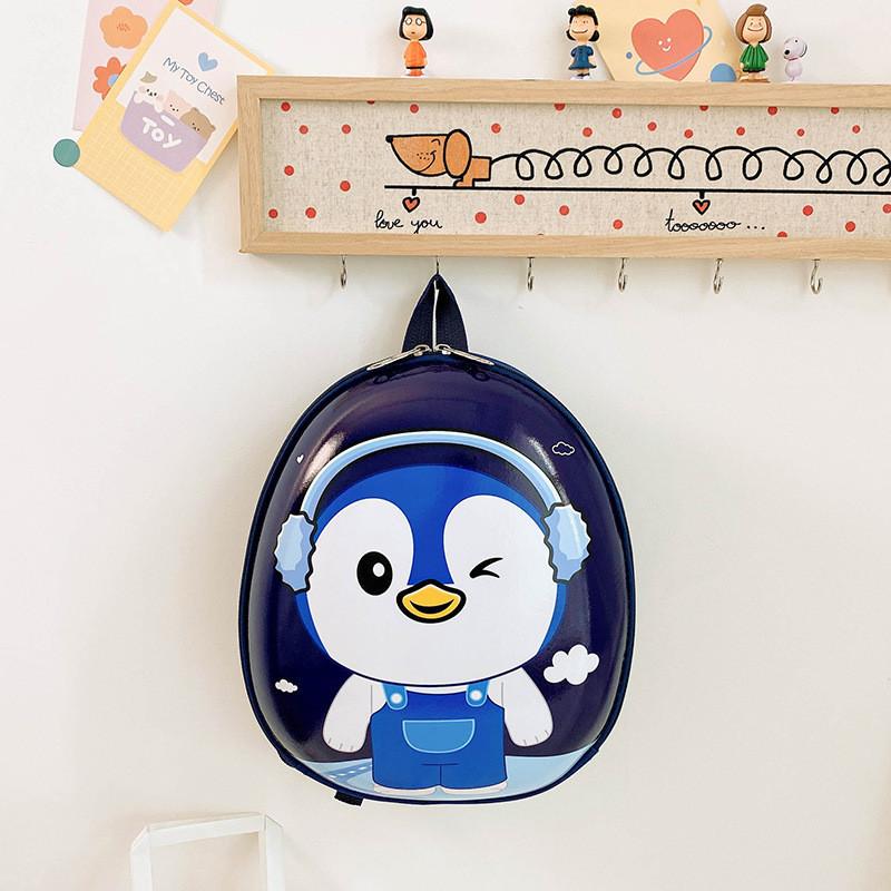 

Colorful And Playful Preschool Backpack With Soft Air Cushion Straps For Comfort And Style Dark Blue Penguin