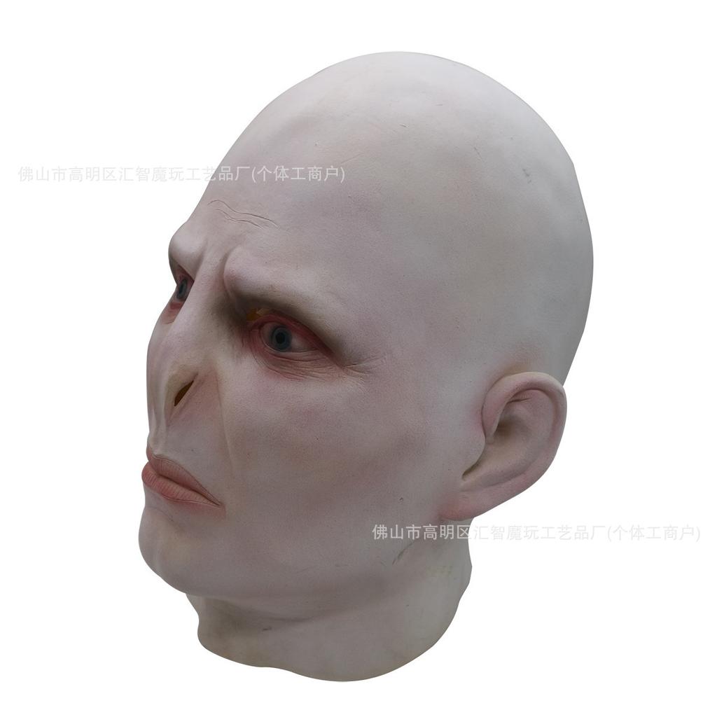 Harry Potter Voldemort mask, Halloween COS Latex headgear, movie and TV merchandise, horror-themed bald head costume prop
