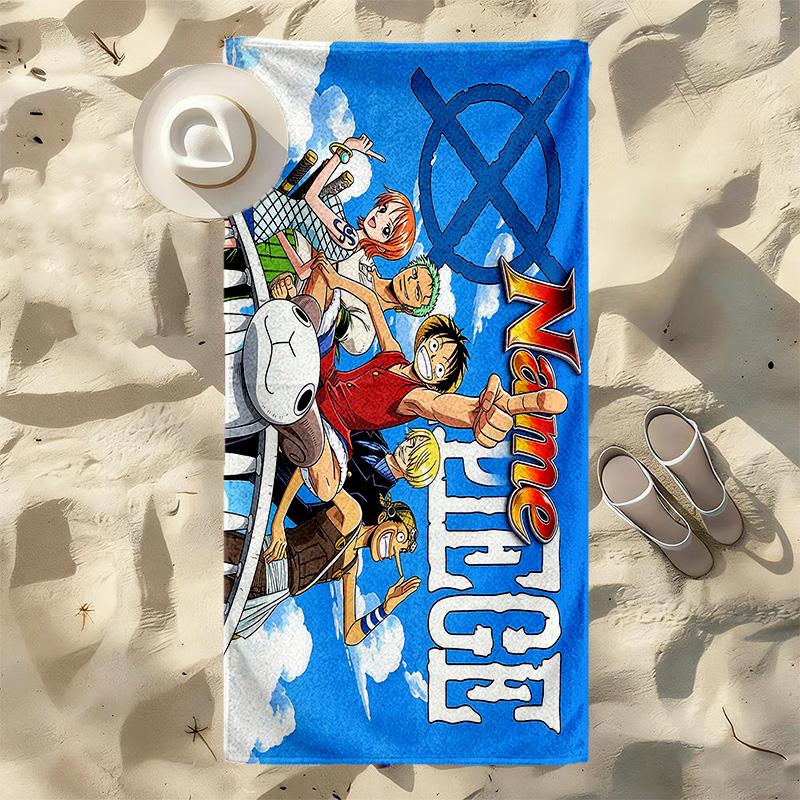Custom Name Adventure Ship Stylish printed beach towel,a quick-drying, absorbent mat suitable for the beach, pool, gym, and travel fans gift
