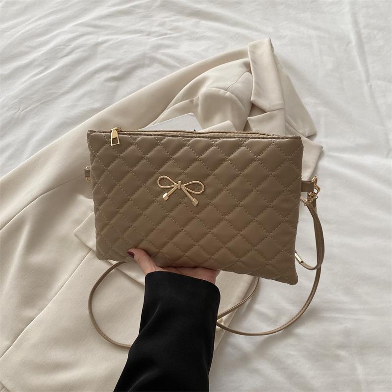 

Today s popular bow small square bag women s new fashion trend messenger bag niche sweet shoulder bag хакі