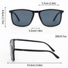 Classic Square Men's Sunglasses Comfortable Lightweight Black Frame Glasses Ideal for Travel Photography Gifts