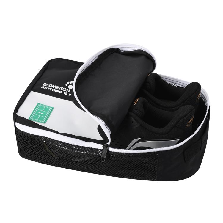 New LiNing Polyester Shoe Bag Storage Box Regular Unisex Black White ABLS029-1