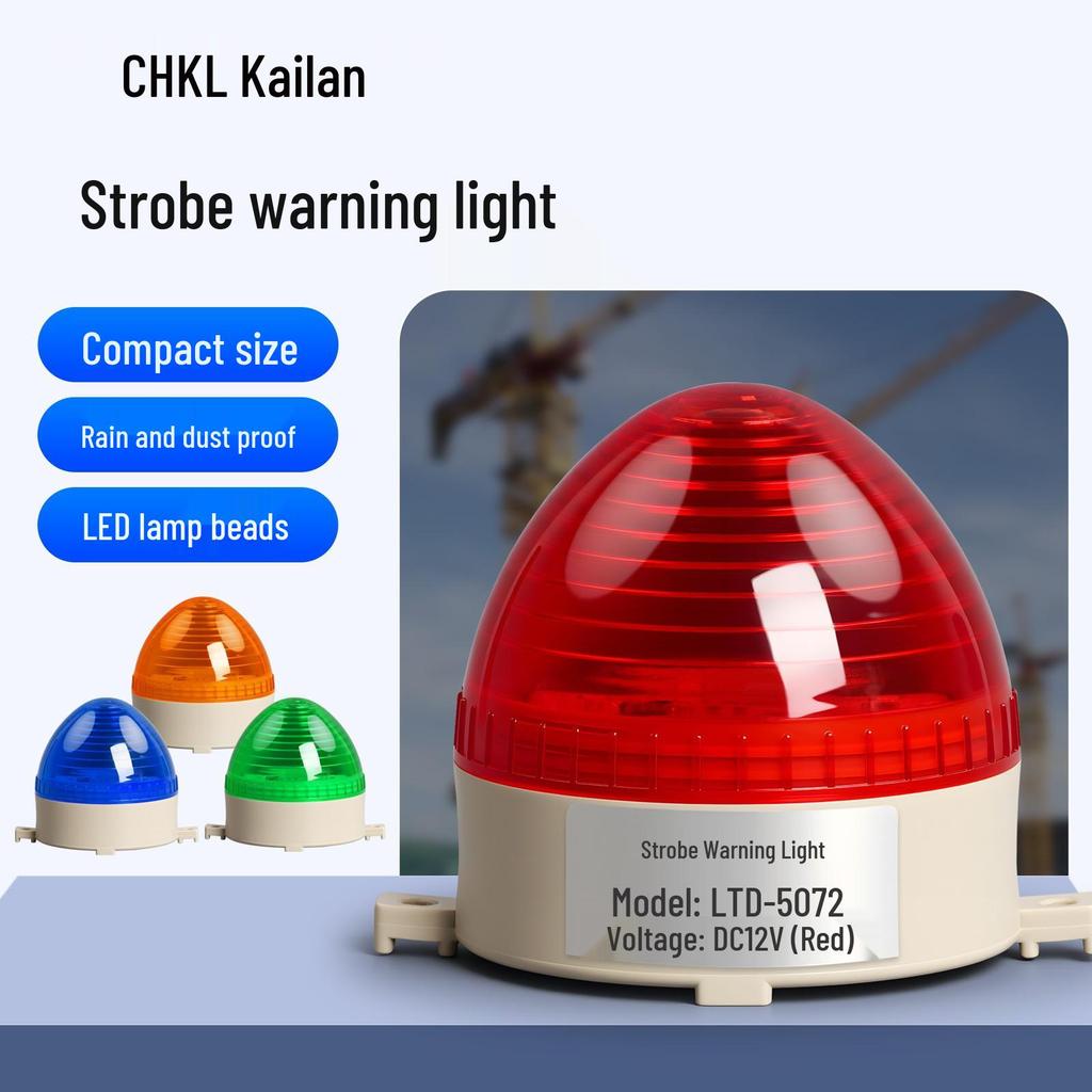 LTE-3072 LED-Blitzsignal- und Warnleuchte - Außenbereich, Dauerlicht, Mini-Warnung, 12V/24V/220V