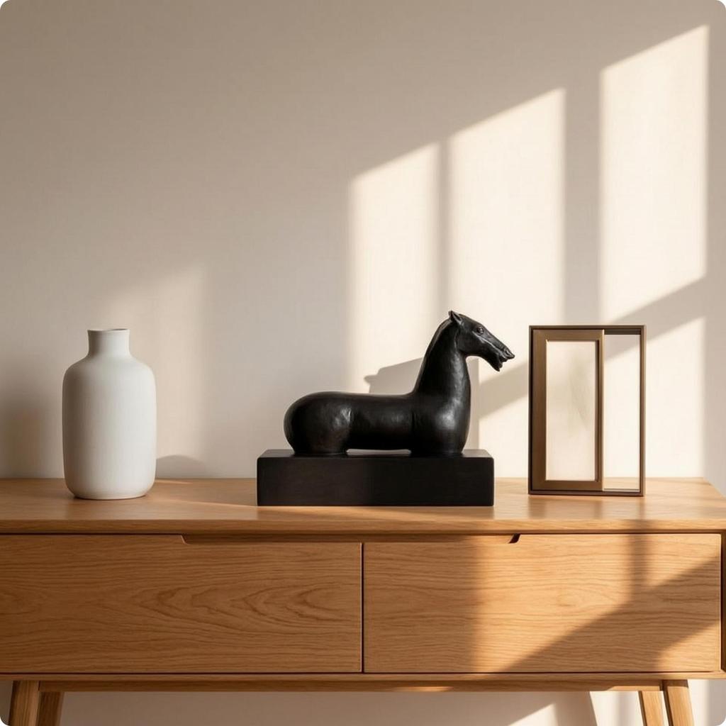Modern Resin Horse Figurine Decorative Statuette Sculpture for Home Office