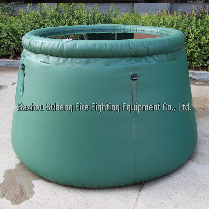 1-Ton Sky Blue Forest Fire Emergency Foldable TPU Water Tank