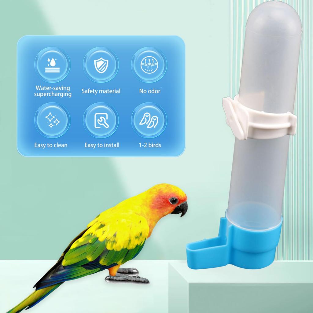 Automatic Bird Baths For Parrots Budgies Parakeets Cockatiels Bird Cage Baths Hanging Water Bottle With 120 Ml Capacity