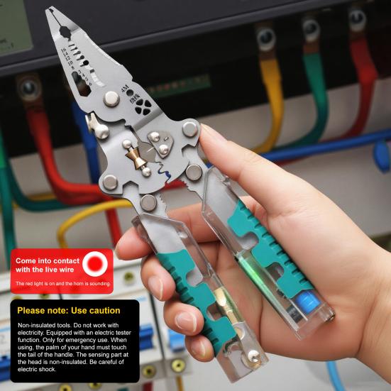 Screwdriver Wire Stripper Ergonomic Non-Slip Handle Easy To Use Foldable Design Compact Multi-tool Electrician Pliers