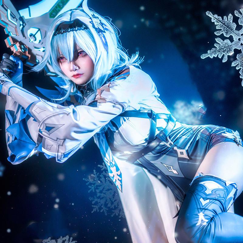 Eula Cosplay Costumes Anime Figure Halloween Costumes for Women Suit Wig Clothing Role Play Party Uniform