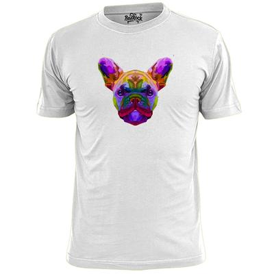 Mens Polygon French Bulldog Face T Shirt Pets Mans Best Friend Pooch