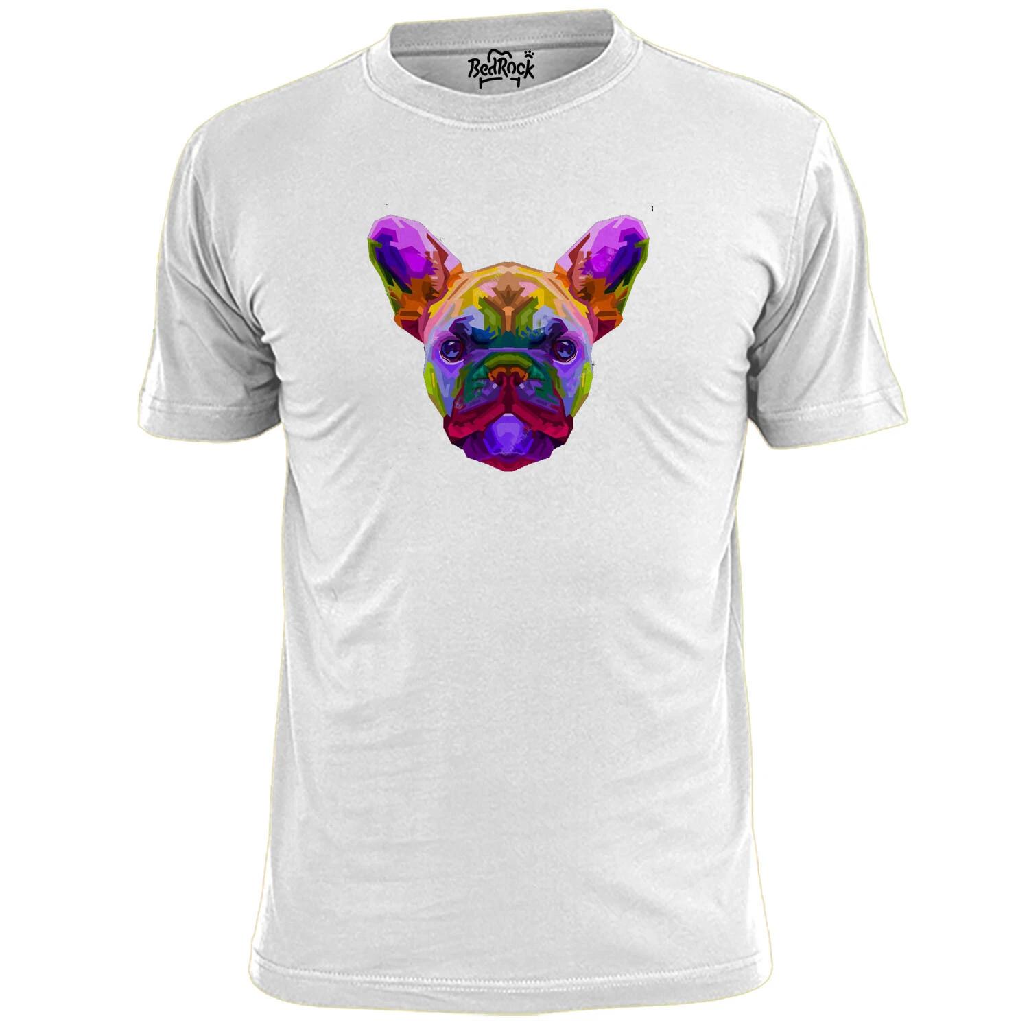 Mens Polygon French Bulldog Face T shirt Pets Mans Best Friend Pooch M