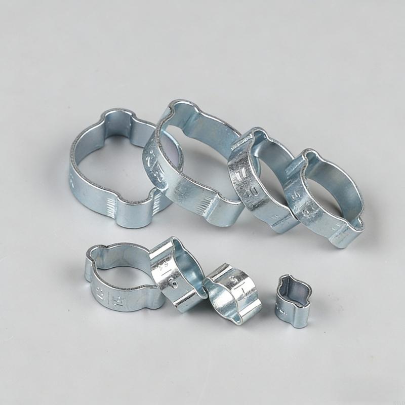Pack Of 10 Steel 304 Double Ear Hose Clamps Easy to Use for Secure Pipe Fastening In Plumbing & Automotive M4YD