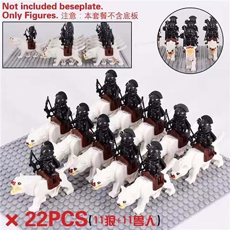 Medieval Military Lord Of Elven Guard Army Orcs Figures Building Block Dwarves Warriors The Rings Children Mini Assembled gift