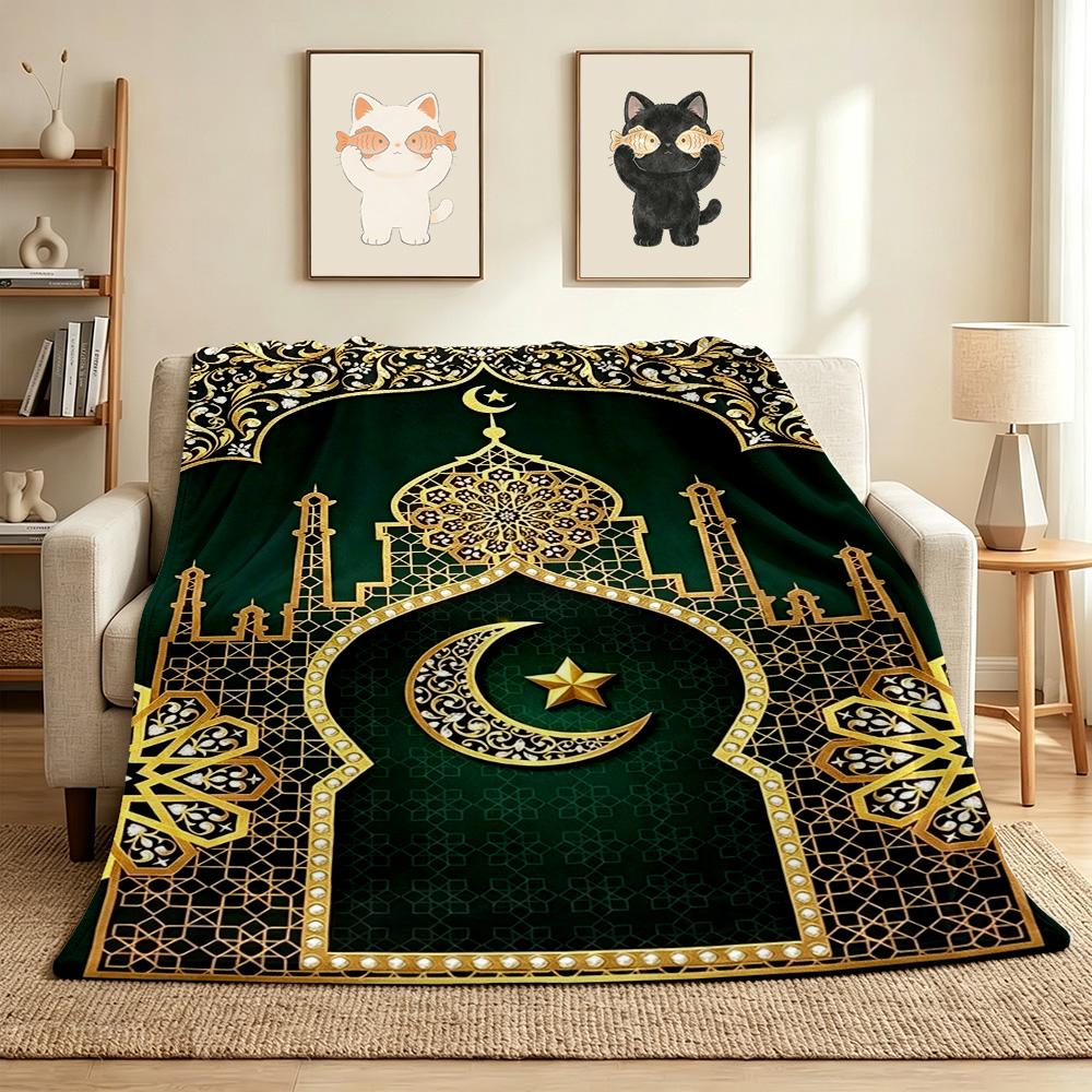 Mosque Art Flannel Blanket Throw Blanket Soft Warm Sofa Bed Camping home Decor Unique Christmas Gift C9261690