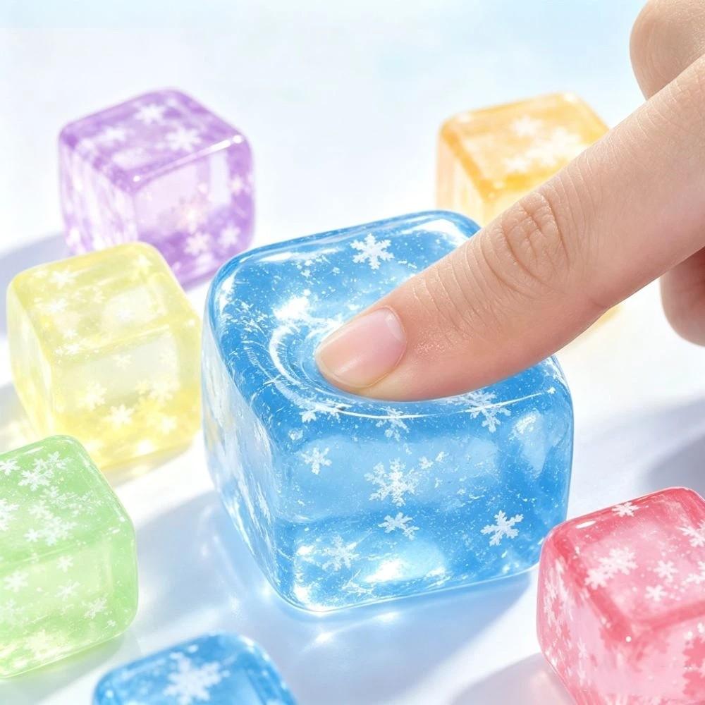 Slow Rebound Ice Cube Fidget Toy Slow Rising Sensory Fidget Toy Reduce Anxiety