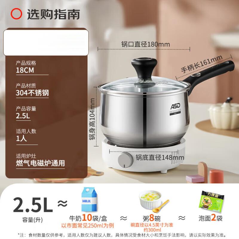 Aishida 304 Stainless Steel Saucepan