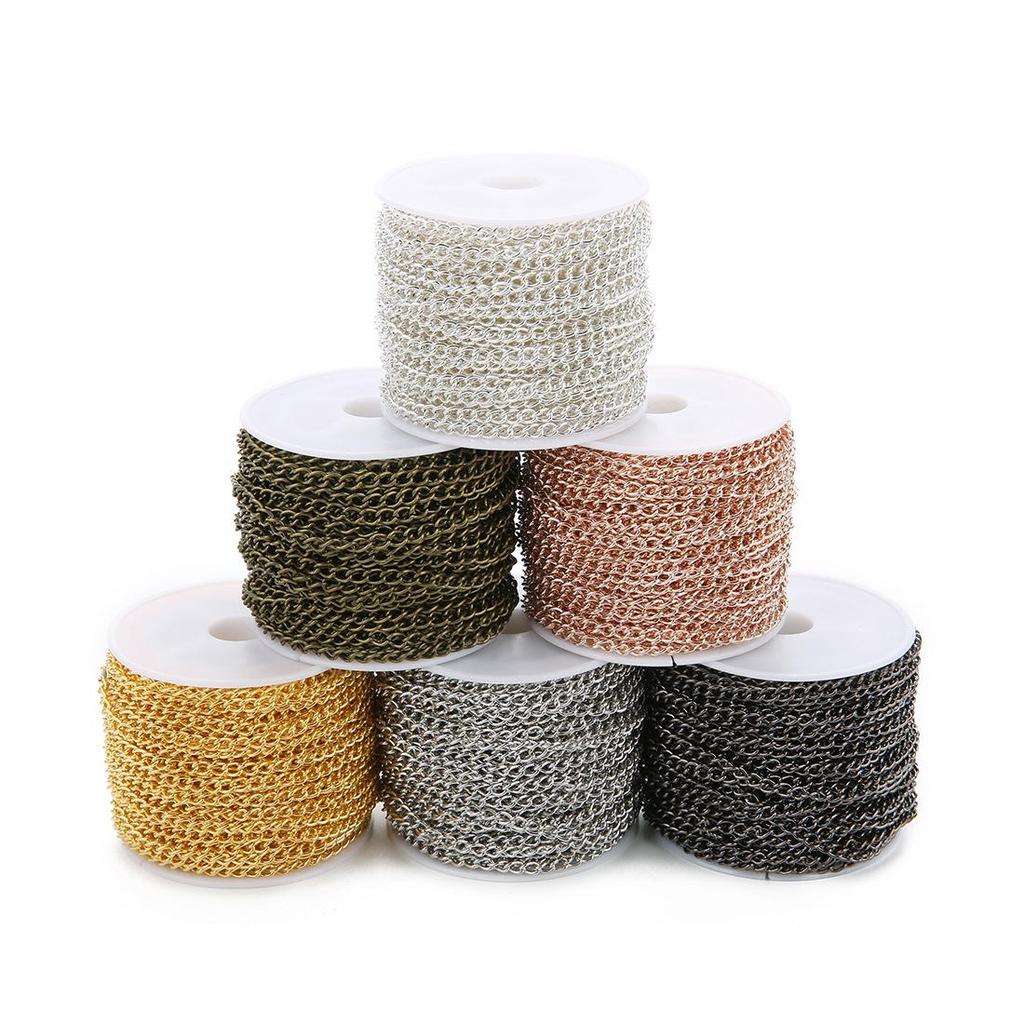 Οβάλ Επιμεταλλωμένη Σιδερένια Αλυσίδα Κρεμαστό Κορδόνι Κολιέ DIY Ημιτελής Μεταλλική Αλυσίδα.