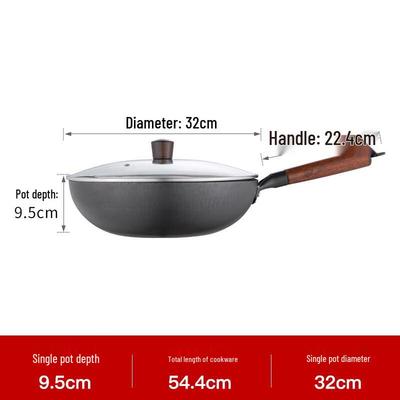 Debo Non-Stick Iron Wok 32cm