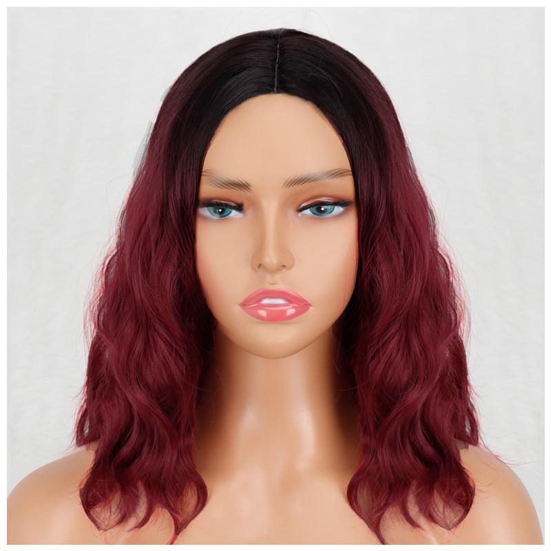 LISI HAIR Короткий светлый волнистый парик Боб 14 дюймов для женщин Черный парик из синтетического термостойкого волокна с эффектом омбре для повседневного ношения 16inches