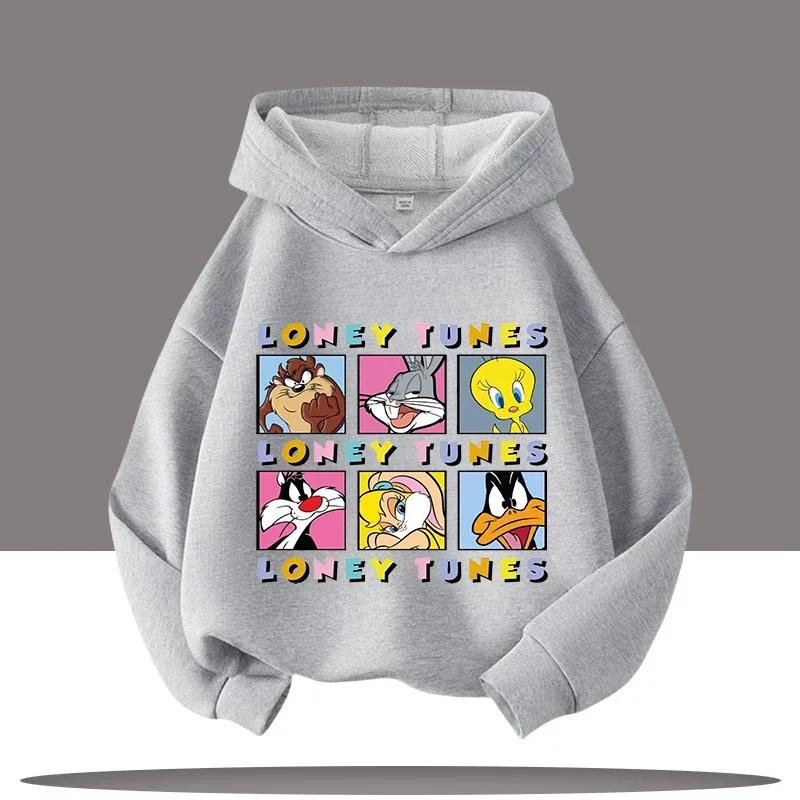 

Cartoon Cute Bugs Bunny Print Boys Girls Fashion Hoodie Children s Fall and Winter Outdoor Leisure Warm Hooded Sweatshirt 100