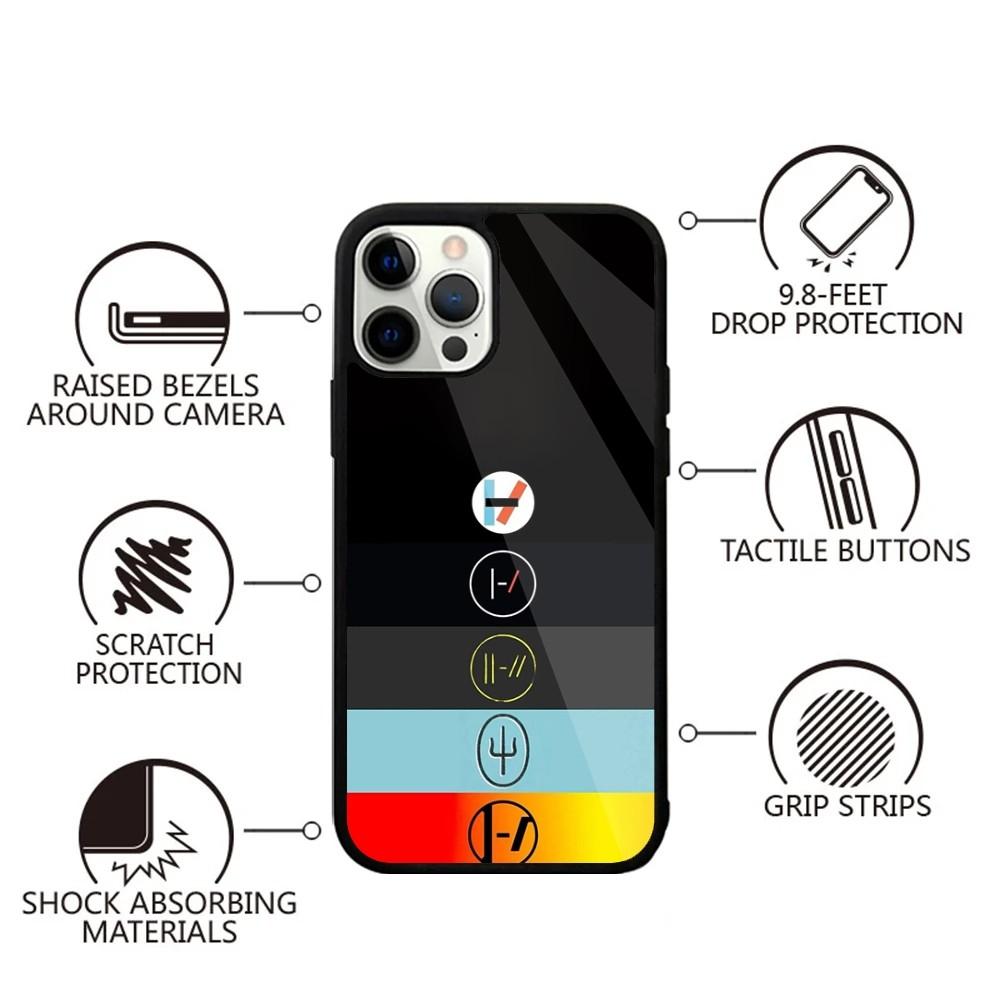 T-Twenty one pilots Phone Case For iPhone 15,14,13,12,11,Plus,Pro,Max Mini Magsafe Magnetic Wireless Charging