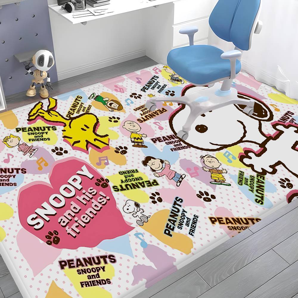 S-Snoopy Cartoon Floor Mat Retro Multiple Choice Living Room Kitchen Rug Non-Slip Modern Home Decor