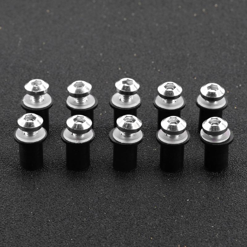 M5 Fastener Nuts Windscreen Screw Mounting Bolts for Honda XL 650 600 700 1000 125V Transalp Varadero XRV 750 Aluminum Alloy