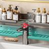 Wall-mounted Household Bathroom Storage Rack Faucet Storage Rack U-shaped Countertop Storage Rack Carbon Steel Hole-free