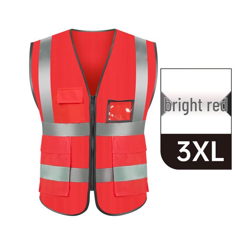 High-Visibility Multi-Pocket Reflective Safety Vest