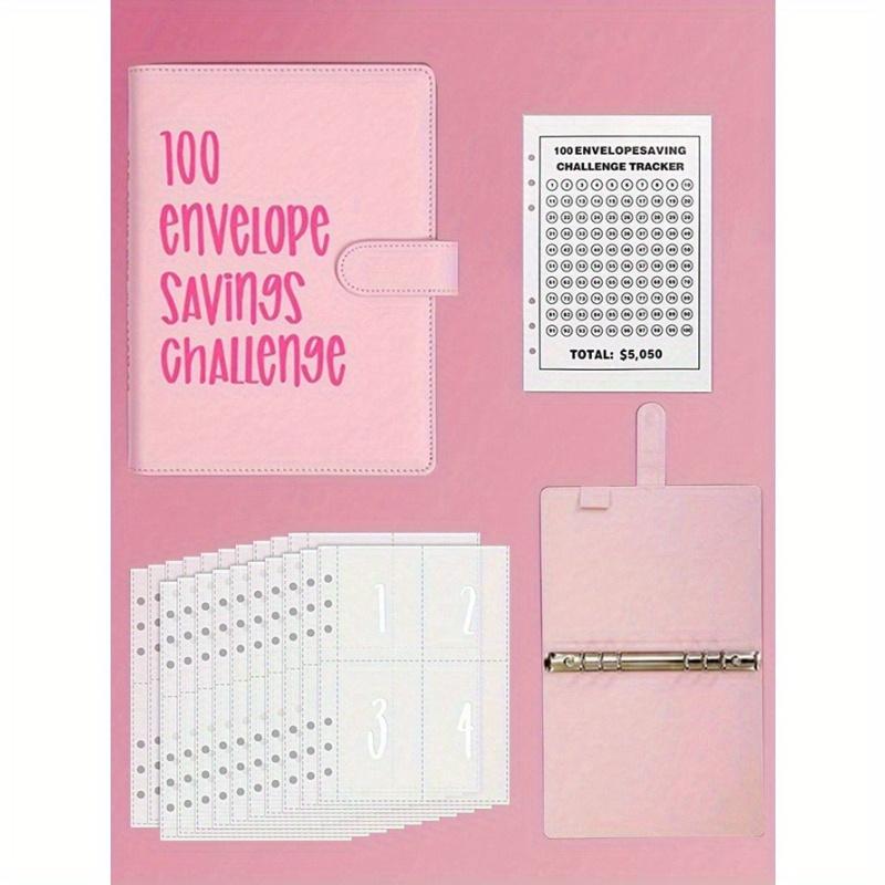 

1 шт. Конверт для денег «Вызов 100 дней накоплений для пары», С разумным планом бюджетирования Лучший 1pc розовый