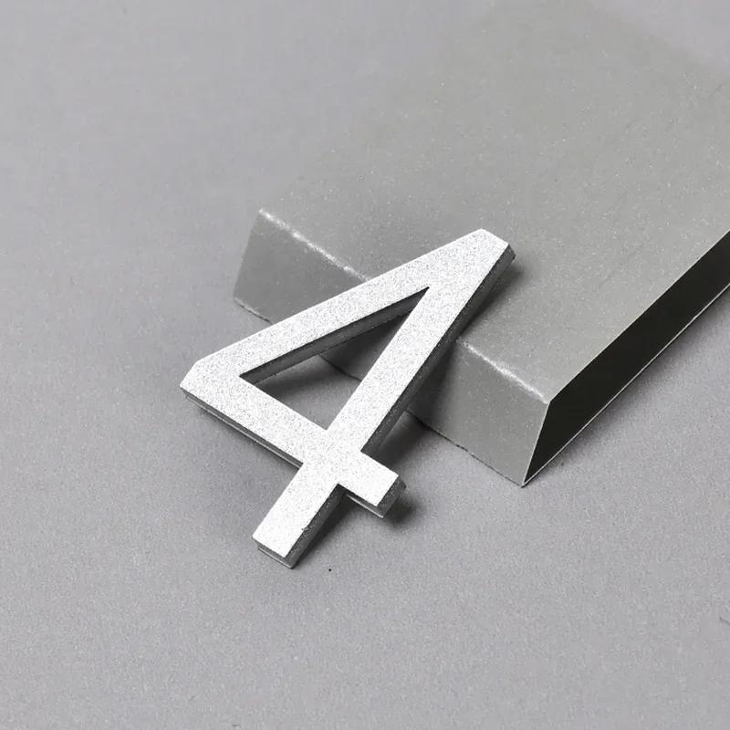 0-9 Ziffern Hausnummer Aufkleber 3D Selbstklebend Türschild Außen Briefkasten Hotel Apartment Zimmer Adressschild Heimdeko