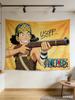 One Piece Anime Decor Tapestry Usopp Themed Wall Hanging Decorative Wall Cloth For Living Room Bedroom Dorm Room Decor