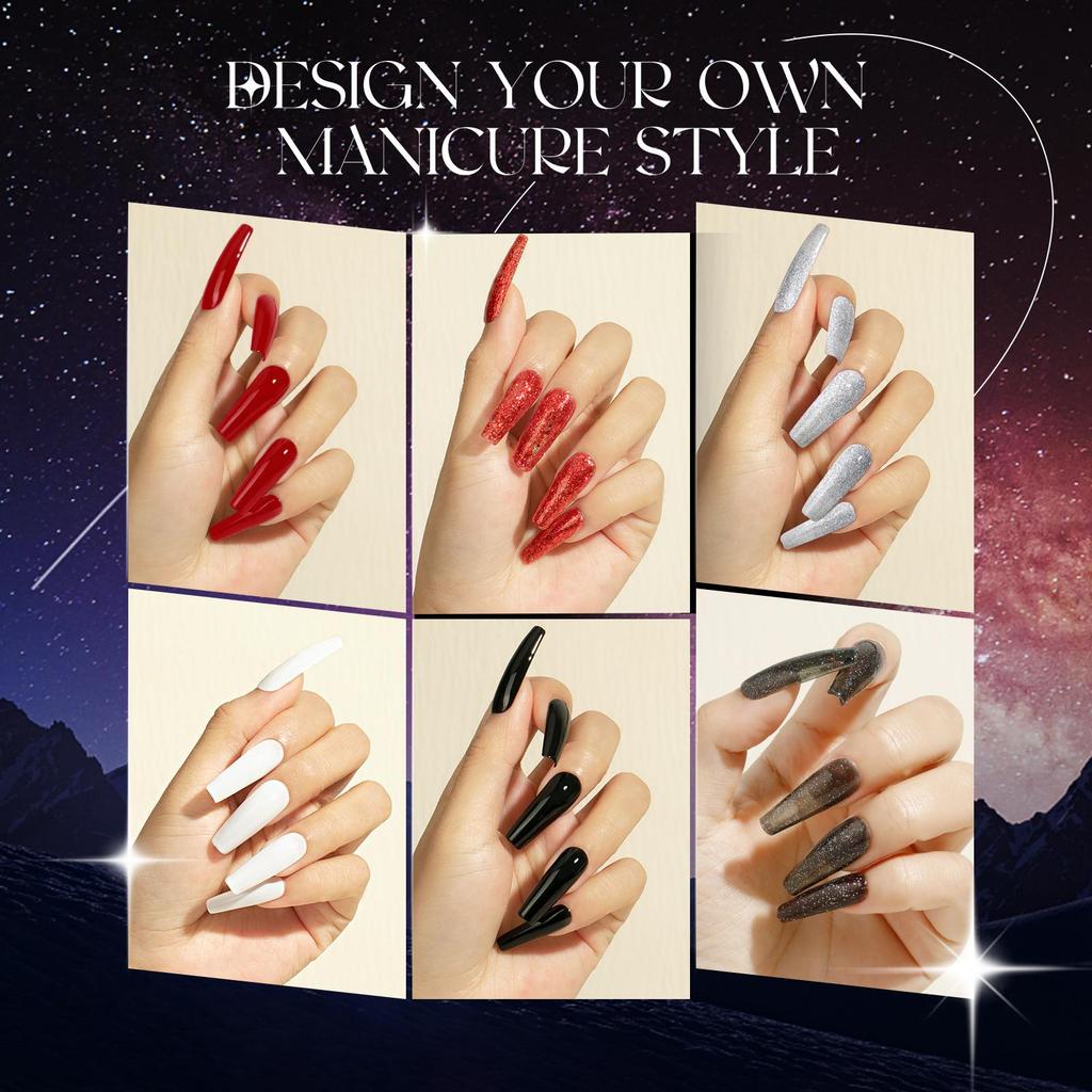 ROSALIND 10PCS Gel Nail Polish Set Solid Color Nail Bottom Adhesive and Top Coat UV LED Lamp Nail Supplies.