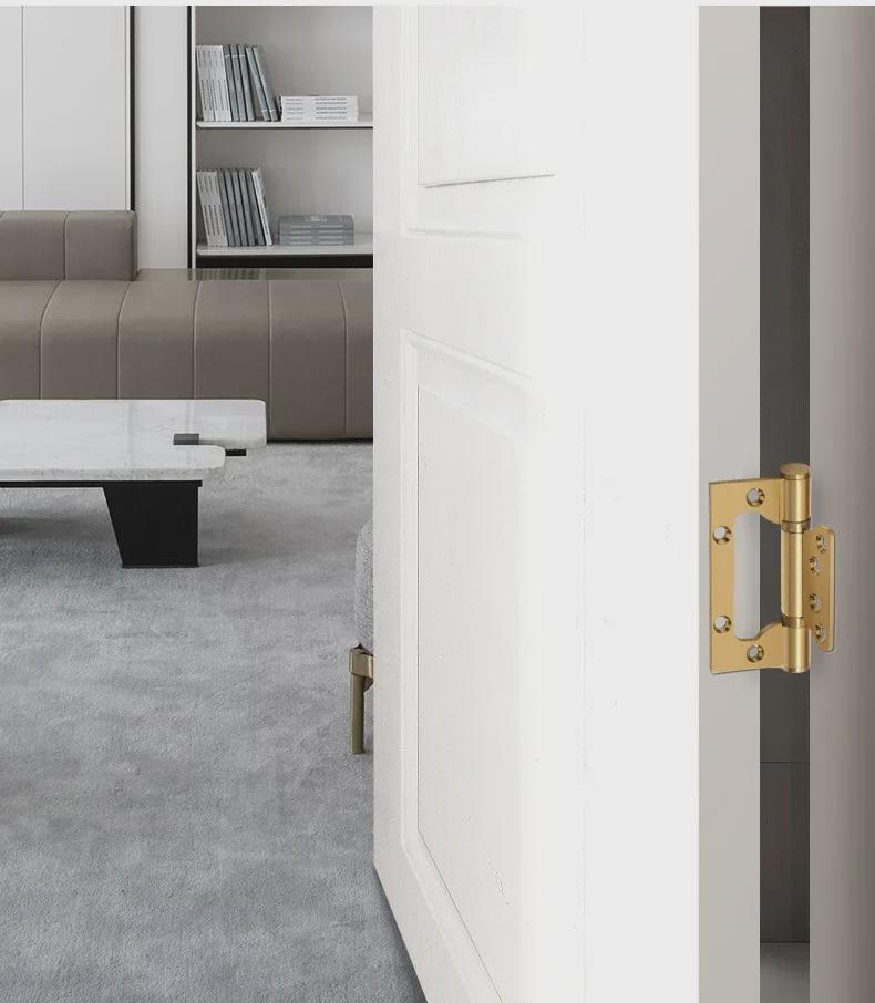 Haoti 4-Inch Stainless Steel Mother-and-Child Hinge for Wooden Doors