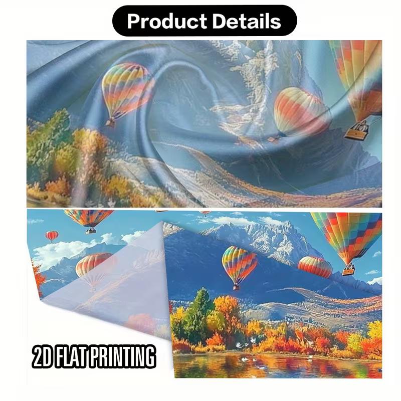 2D Colorful Balloon Backdrop Mountain Lake Photography Background
