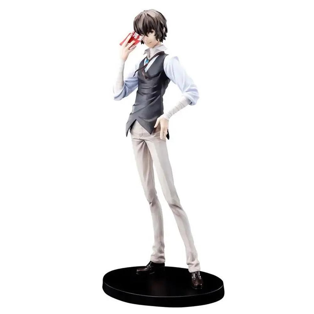 BSD Anime Figur Dazai Osamu Austauschbare Actionfiguren Dazai Osamu Figur Puppe PVC Jungenmodell Spielzeug Sammlung Statue Geschenk 26cm