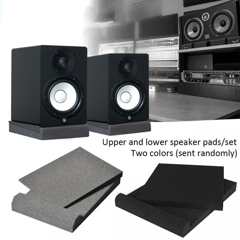 1 Set Studio Monitor Speaker Acoustic Foam Isolator Pads Anti-shock Anti-slip Sponge Desktop Speakers Isolation Panels