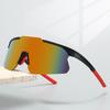 Semi-rimless Goggle Men New Oversized Windproof Wrapped Round Riding Protective Shades Mirror Outdoor Cycling Sunglasses