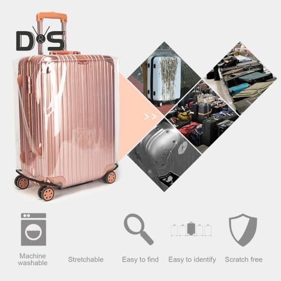 Suitcase Protective Cover Smooth Thickened Foldable Waterproof 20/24/28/30 Trunk Cover Inch Impact Resistant Luggage Wrap Protector Dustproof Luggage