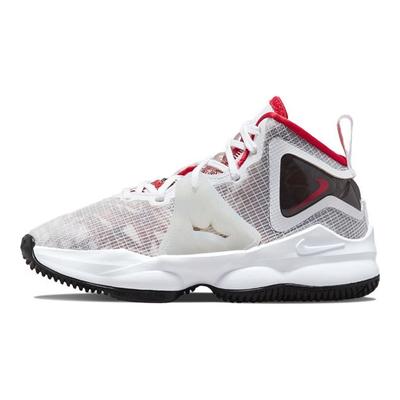 LeBron 19 PS Sketch Kids Sneakers White Black University-Red DD0421-101