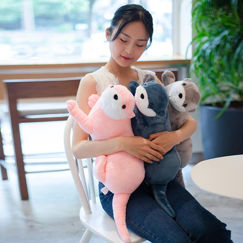 Simulation Cute Lutra Plush Toys Stuffed Realistic Animal Doll Soft Otter Pillow for Kids Girls Birthday Gift